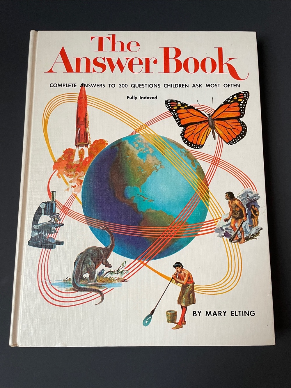 Vintage 1959 The Answer Book by Mary Elting - White Cover Illustrated Hardcover